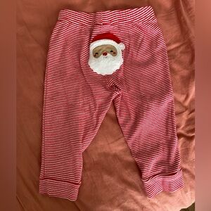 Striped Santa Christmas Pants for Baby - Size 12m